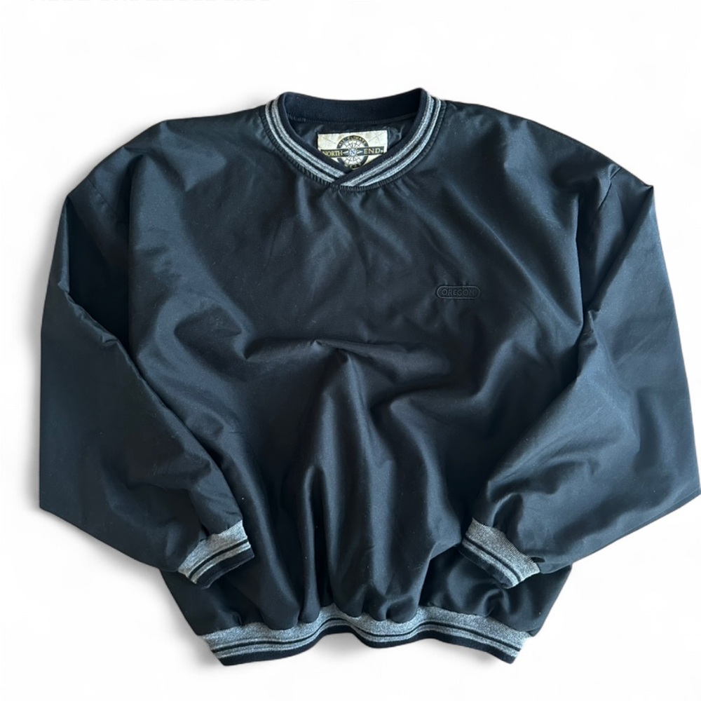 Vintage North End Varsity style Black Crewneck Sweater